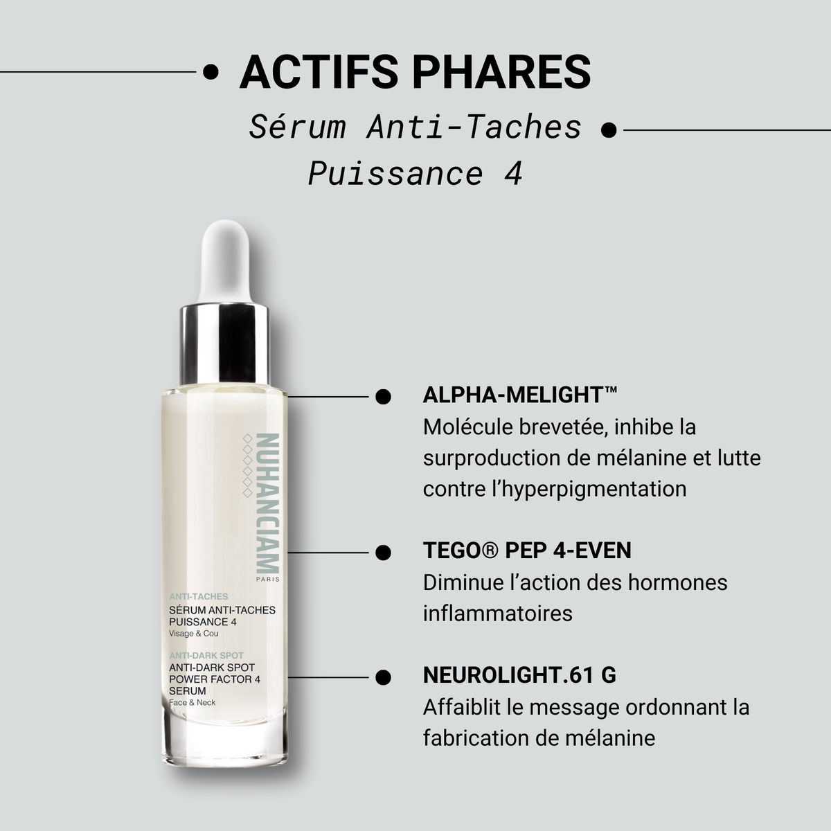 glutathion puissance 4 bienfaits Sérum Anti-taches GLOW Peptide Nasal Spray