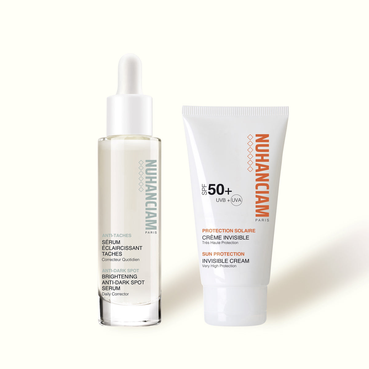 NUHANCIAM DUO - Lait Corporel Anti-taches & Gommage éclaircissant Ultra Efficace 500ml+200ml