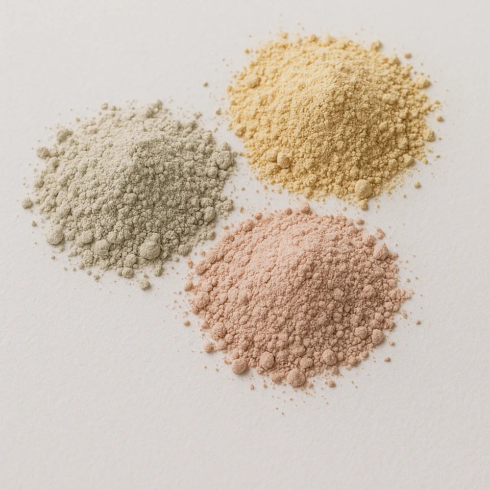 ARGILES BLANCHES, ROSES ET JAUNES