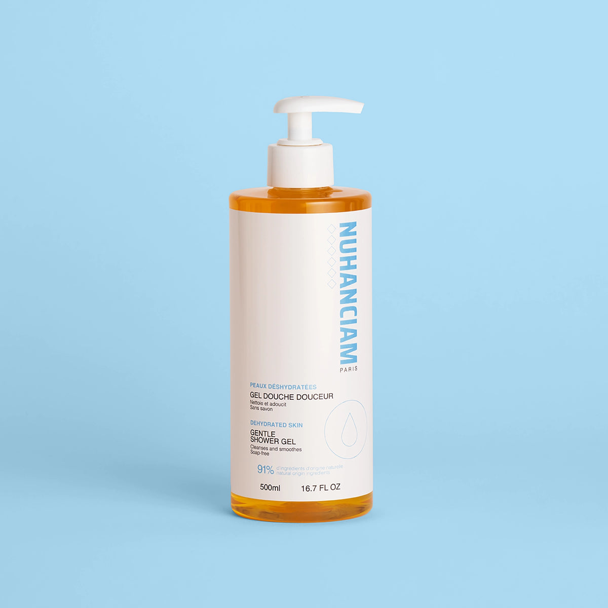 Gel Douche Nuhanciam Anti-Imperfection - 500ml - Hydratant, Nourrissant, Unifiant - 100% Naturel - Fabriqué En France